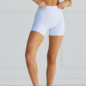 Storia  Blue Gingham Athletic Shorts